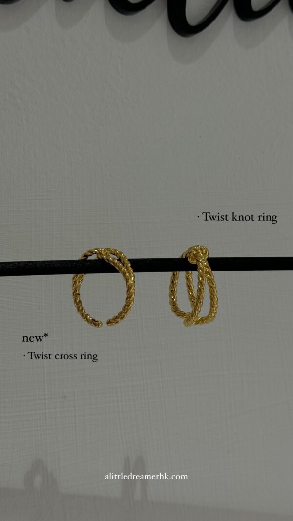 💍[925silver] Twist cross ring - Image 7
