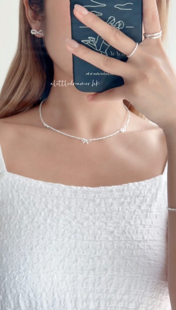 𝐆𝐢𝐟𝐭 𝐬𝐞𝐭🎁 [S925] Silver chip ribbons 🎀 Set A：圖片 10