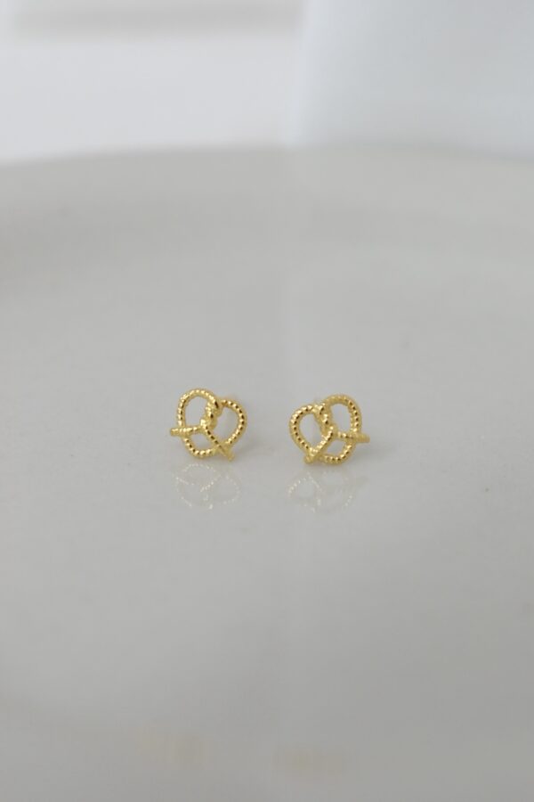 🥨 [925silver] Twist pretzel Earrings (可改耳夾)：圖片 9