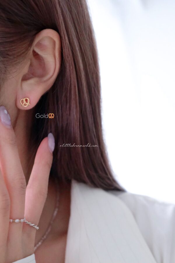 🥨 [925silver] Twist pretzel Earrings (可改耳夾)