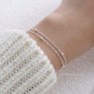 🔗[925silver] Mini ball shimmer chain Bracelet