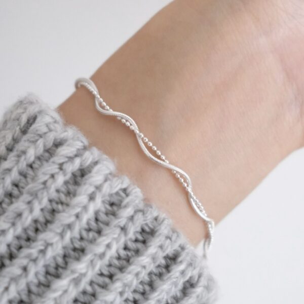𝐧𝐞𝐰⛓️[925silver] Dot Line Chain Bracelet