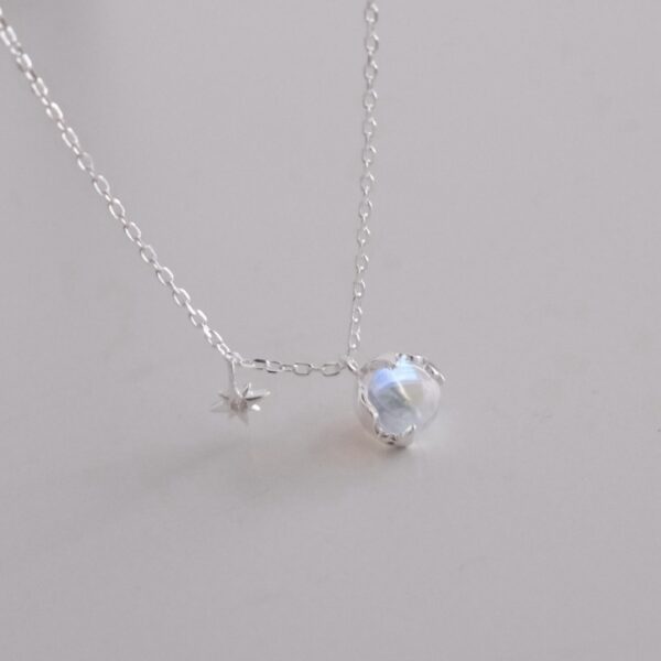 推介! [925silver] Rainbow stone cubic star Necklace蛋白石✨