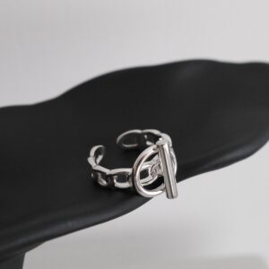𝐧𝐞𝐰🖤 [925silver] OT chain ring - Free size