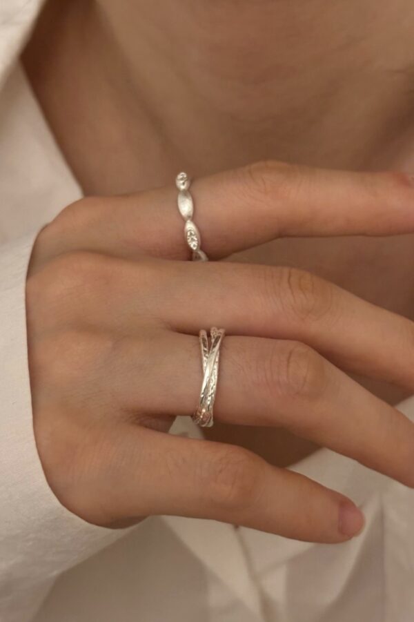 𝐧𝐞𝐰🖤 [925silver] Eiffel Ring 💍 free size：圖片 5