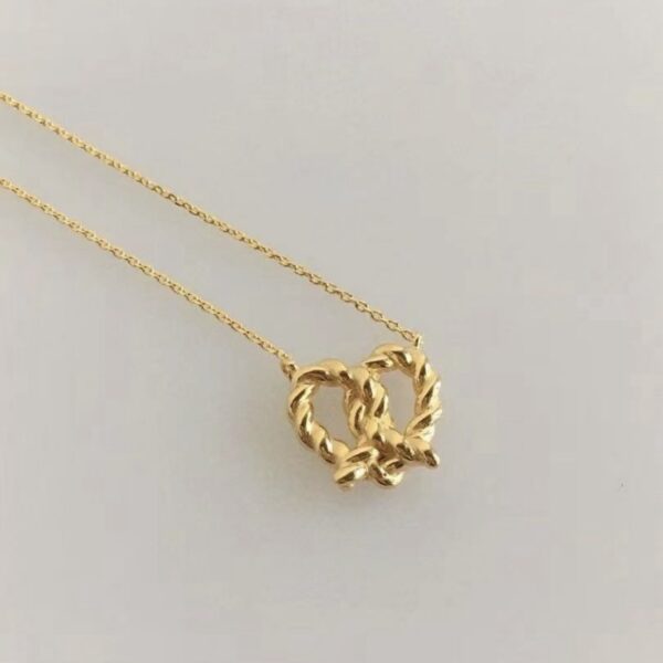 🥨𝐩𝐫𝐞-𝐨𝐫𝐝𝐞𝐫 [925silver] Twist Pretzel Necklace🥨：圖片 2