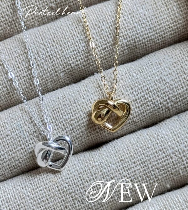 :𝐧𝐞𝐰: [925silver] Pretzel heart Necklace：圖片 2