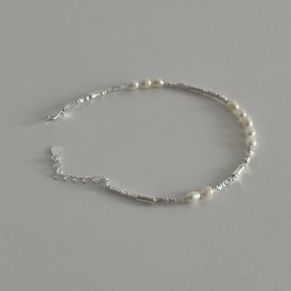 𝐏𝐫𝐞-𝐨𝐫𝐝𝐞𝐫 [925silver] Silver chip pearl bracelet