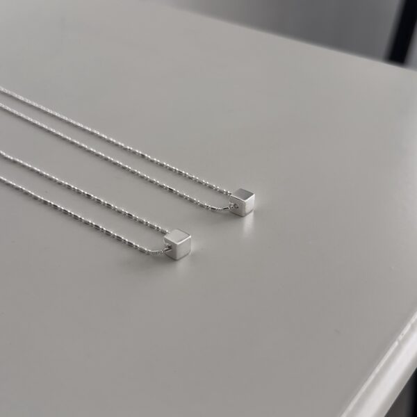 𝐧𝐞𝐰! [925silver] ice cube necklace 🧊：圖片 4