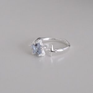 New🐚🫧 [925silver] BLUE stars ring