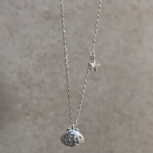 New🐚 [925silver] Shell star Necklace (cubic & Pearl)大推！