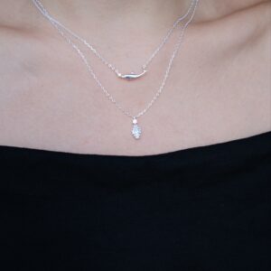 [925silver] 🐬🫧little dolphin cubic necklace